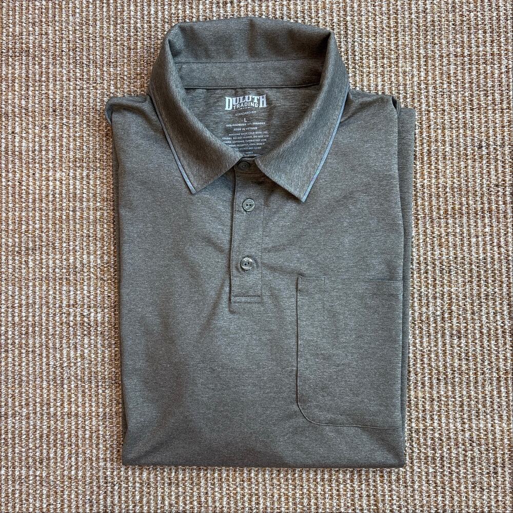 Duluth Trading Co. Pressure Cooker Polo | Size XL | Greenish Grey
